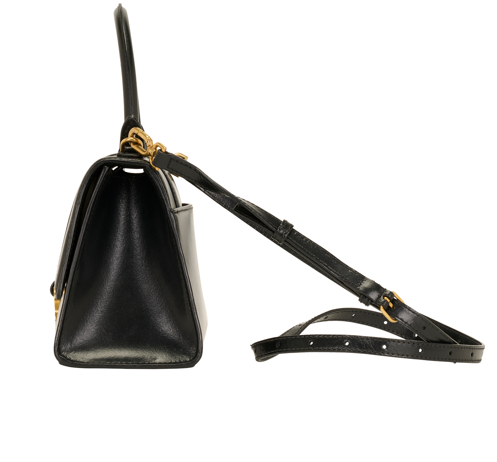 Small Hourglass, &pound;650, Handbags, Black, Leather, Bottom view